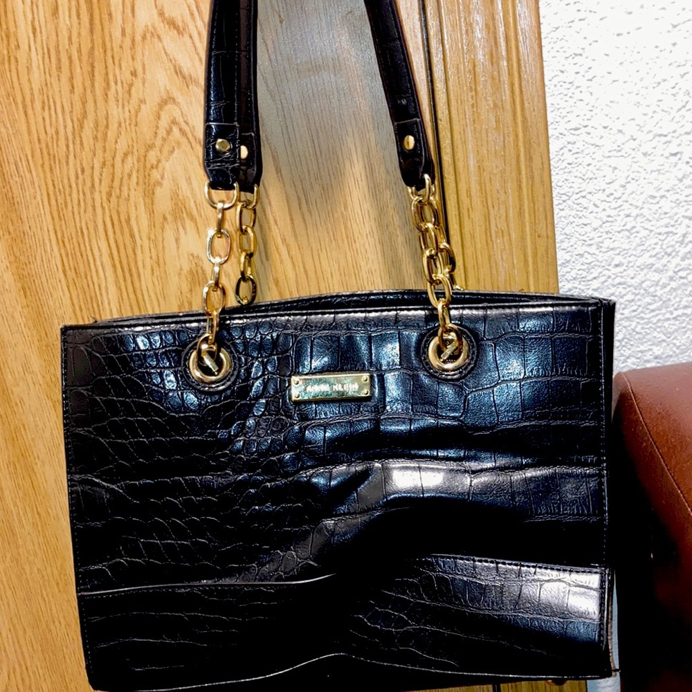 Kate Spade Black Leather Gold